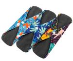 Bamboo Charcoal Reusable Menstrual Cloth Pads Sanitary Washable Cloth Absorbency