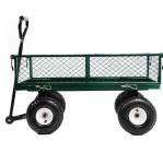 Mesh Structure Garden Wagon Cart Iron Hand Collapsible Garden Trolley