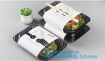 Plastic food container lunch box 2 compartment, bento lunch box container