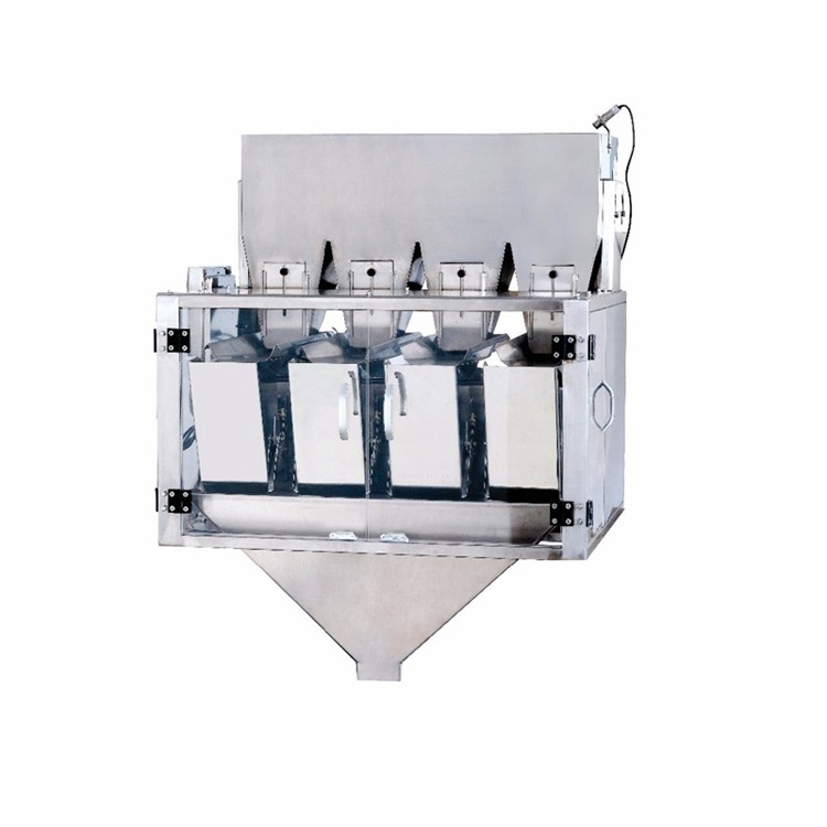 Quality Semi Automatic 3000ml 5.4" HMI Interface 4 Head Linear Weigher For Bean Tea for sale