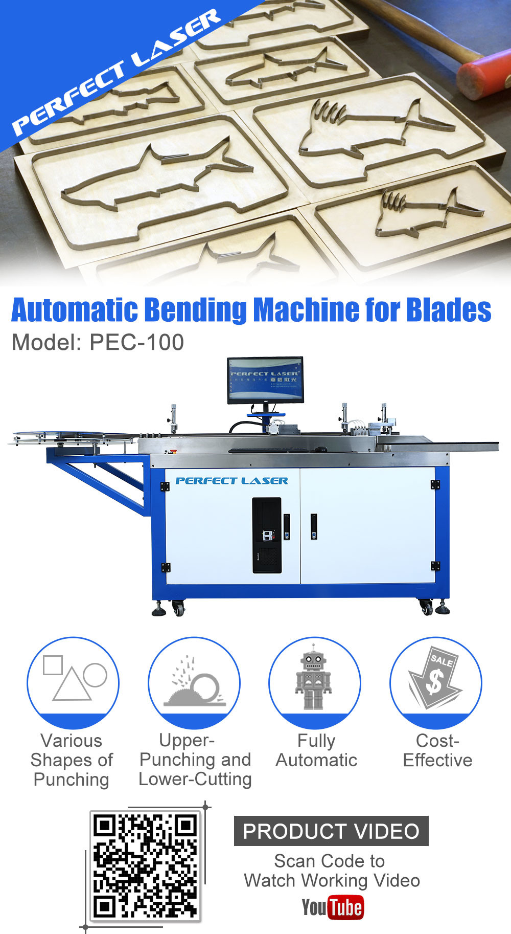Aluminum Stainless Steel Rule Auto Channel Letter Bender Machine For Die Cutting Making Equipment