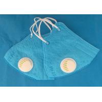 Buy cheap Blue Earloop N95 Disposable Face Mask With Valve 99% BFE Filtration product