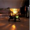 Buy cheap Antique Brush Gold metal hollow Candle holder with butterfly /rose design and telight cup from wholesalers