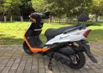 White Orange Gas Moped Bike , Gas Powered Moped Scooters CDI Ignition