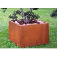 Buy cheap Box Shape Corten Steel Planter For Outdoor / Garden / Public Decoration product