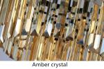 Modern Vintage Crystal Prism Chrome Black body Ceiling light crystal chandelier