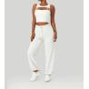 Buy cheap Autumn Winter Stylish Gym Fitness Set Outdoor Jogger Trousers Workout Yoga Crop Top Two Piece Activewear Set from wholesalers