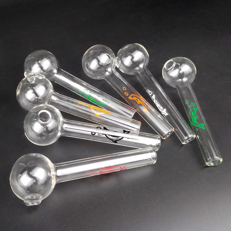 Great Pyrex Glass Water Pipe , Hand Blown Clear Glass Oil Burner Bong