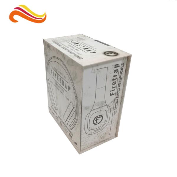 Buy cheap Magnetic Electronics Packaging Headphone Boxes , Hidden Hanger Color Paper Coated Packaging Box from wholesalers