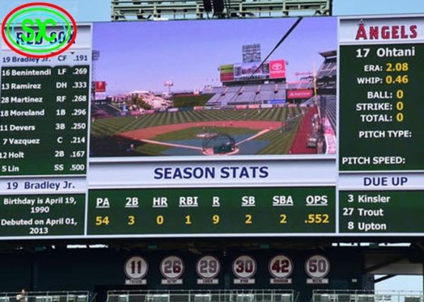 Quality RGB outdoor electronic led display boards, High definition for Football Stadium for sale