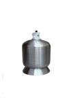 Top Out Durable Quartz Sand Tank For Pool Stainless Steel Material Silver Color