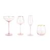 Buy cheap Gold Rim Pink Crystal Wine Glass For Holiday Party from wholesalers