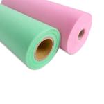 Dispoable Spunbond Non Woven Massage Table Bed Sheet With Facial Hole Pink Blue