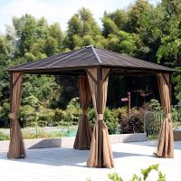Buy cheap Metal Roof Gazebo Outdoor Garden With Curtains And Mesh Cover Gazebo Canopy product