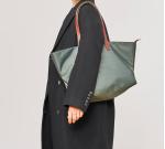 32cm Green Nylon Tote Bag ISO9001 Oversized Satchel Handbags