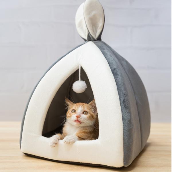Buy cheap Warm Small Pet Cat Bed / Kitten House Collapsible Cave Bed For Winter from wholesalers