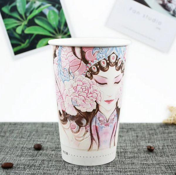 Buy cheap Disposable Paper Coffee Cups 16oz , Hot Chocolate Paper Cups Food Grade Ink from wholesalers