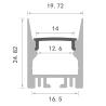 Buy cheap Anti Glare LED Strip Aluminium Profile from wholesalers