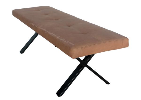 Buy cheap Anli PU Upholstered Dining Bench Powder Coating In Sanding Black Skin Friendly from wholesalers