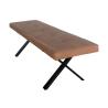 Buy cheap Anli PU Upholstered Dining Bench Powder Coating In Sanding Black Skin Friendly from wholesalers