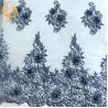 Buy cheap Stylish Customized Grey Lace Fabric Mesh Embroidered Beaded Bridal Fabric from wholesalers
