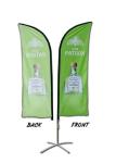 Outdoor Custom Blade Flags Knitted Fabric 3 Meters With Ground Spike Base