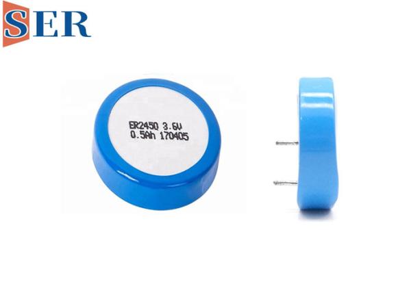 Buy cheap MSDS Buckle Type ER2450 Li SOCl2 Battery ER2450T Wafer Cells from wholesalers