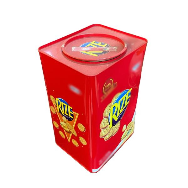 Buy cheap 5L Cookie Tin Cans 4 Color Square Christmas Cookie Tins from wholesalers