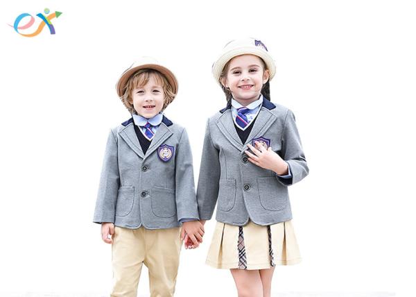 Buy cheap OEM Custom Made School Uniforms UK Style Color Customized For Primary Boys / Girls from wholesalers