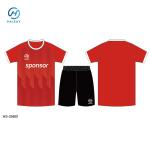 Short Sleeve V-neck Red Jersey Kit Dominate the Field Inspire Fans and Create