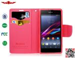 Hot Selling 100% Quaify Colorful PU Wallet Leather Cover Cases For Sony Xperia