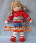 100% Hand Knit Toy, Handmade Crocheted Doll, Crochet Stuffed Toy Doll,knitting