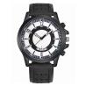 Buy cheap Quartz Movement Large Dial Mens Wrist Watches Black Casual Watches Leather Straps 23cm from wholesalers