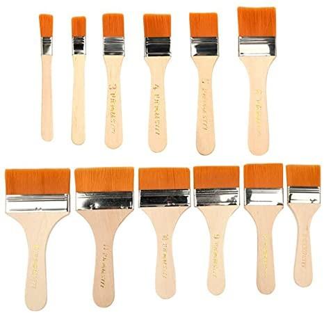 Buy cheap 2.5cm Watercolour Nylon Flat Paint Brush Set ODM Oil Painting 0.98in from wholesalers