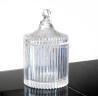 Buy cheap home Embossed Stripes Large Glass Container With Lid from wholesalers
