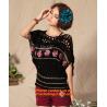 Buy cheap Handmade Crochet Multicolour Three-Dimensional Rose Cutout Knitted Sweater Pull Over Women from wholesalers