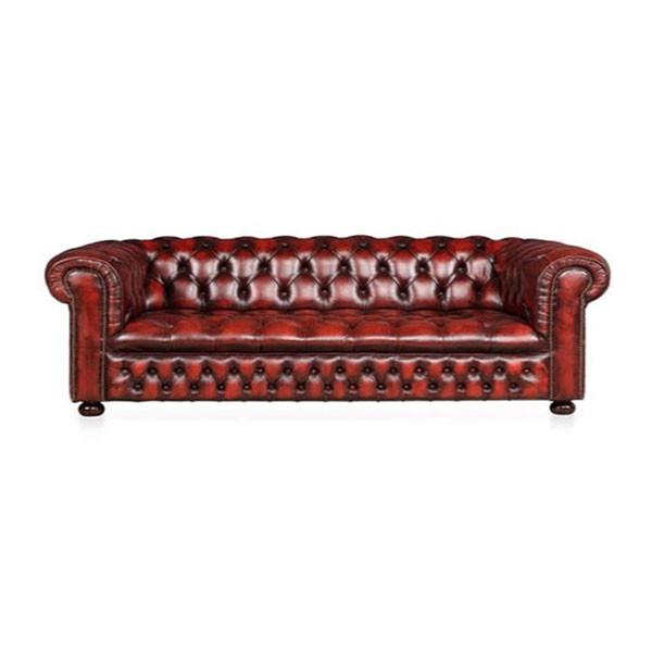 Buy cheap Oxblood Red Antique Leather Chesterfield Sofa With One Two Three four Seater from wholesalers