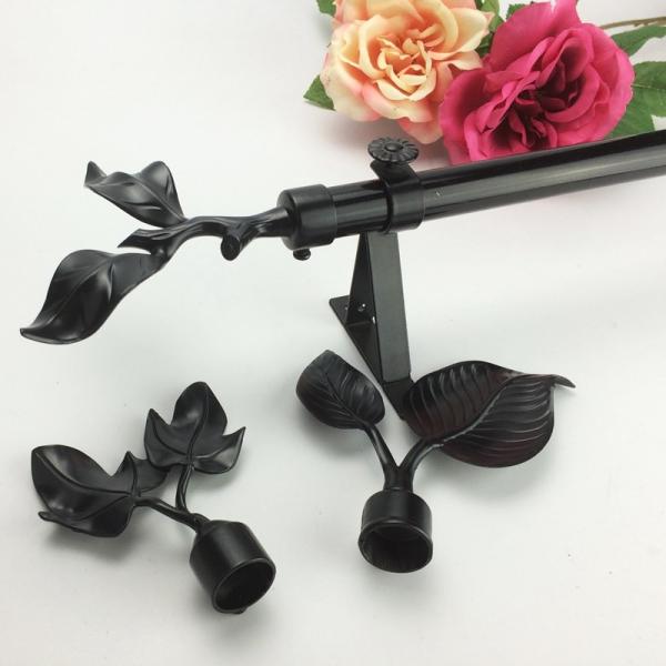 Buy cheap Matte Black Stainless Steel Leaf Pipe Curtain Rods from wholesalers