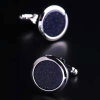 Buy cheap Alloy Mens Silver Cufflinks Embedding Glittering Pink Blue Acrylic OEM product