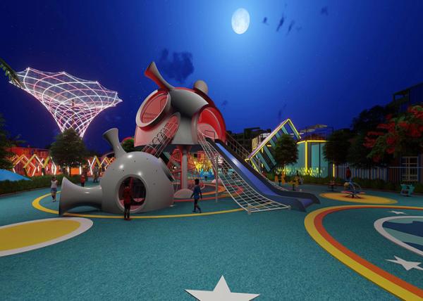 Buy cheap Space Theme Children'S Outdoor Play Area Large Outdoor Play Equipment from wholesalers