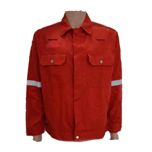Buy cheap 210gsm Twill Red Fire Resistant Jackets En11611 Cvc FR 100 Cotton Hi Vis Fr Winter Jacket from wholesalers