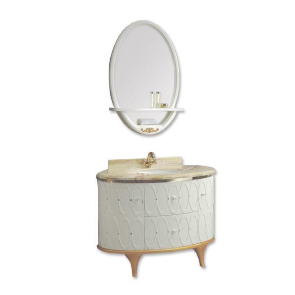 Buy cheap Hotel Vanity Round Bathroom Cabinets With Mirror Accessories from wholesalers
