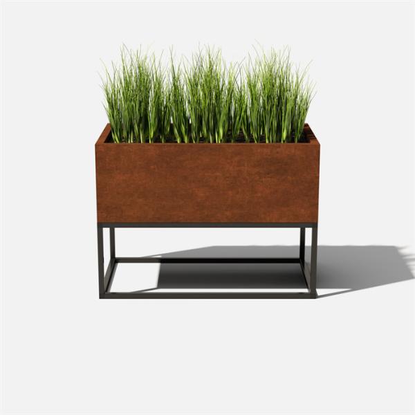 Buy cheap Outdoor Solid Metallic Rectangle Corten Steel Raised Garden Bed Planter And Stand from wholesalers