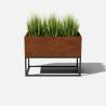 Buy cheap Outdoor Solid Metallic Rectangle Corten Steel Raised Garden Bed Planter And Stand from wholesalers