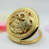 Buy cheap Shinny Gifts Gold Plaiting 3D Peacock Travel Mirror Handle Mirrors from wholesalers