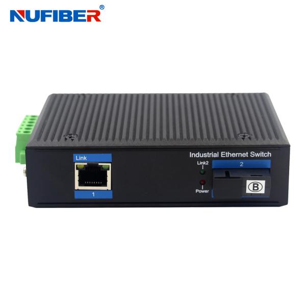 Buy cheap 10/100M Industrial Fiber Media Converter SM Dual Fiber SC 20km 1310nm with Din-rail Mount for Harsh Outdoor Applications from wholesalers