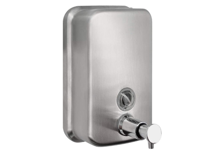 Stainless Steel No Drill Bathroom Manual Liquid Soap Dispenser