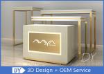 Easy Install Jewelry Showcase Display , MDF Wooden SS Jewellery Shop Display