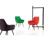 Modern Collaborative Leisure Velvet Armchair Upholstered Fabric