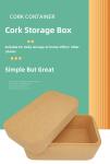 Natural Durable Cork Box With Lid Storage Containers For Daily Storage